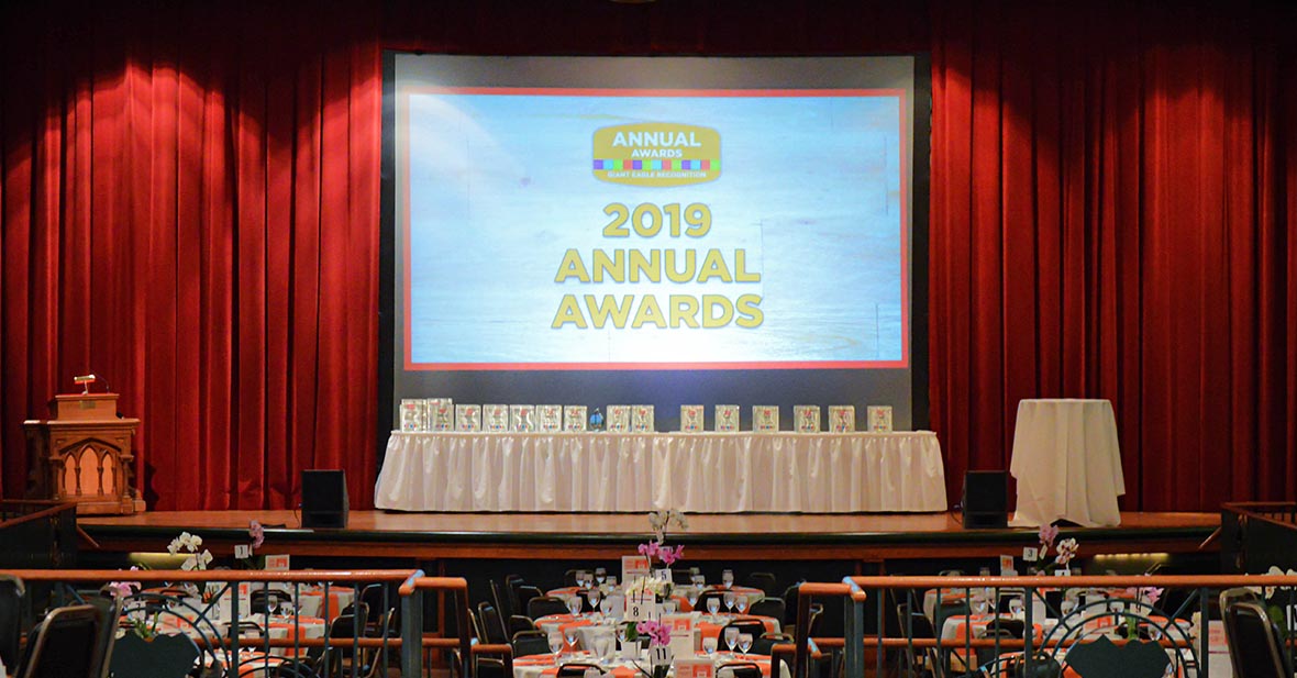 Annual Awards screen and awards table